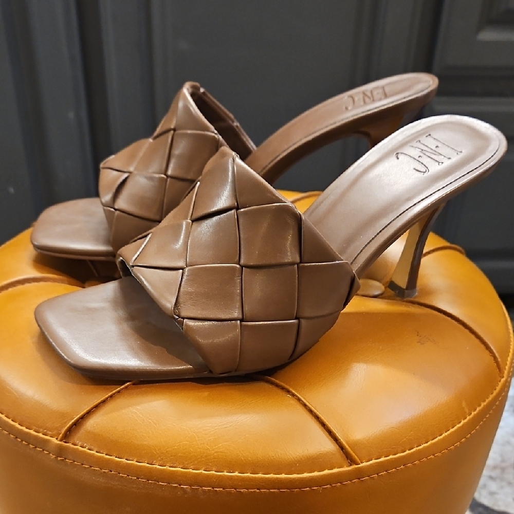 INC International Concepts Brown Woven Heels